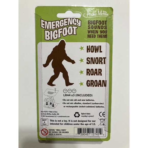 Emergency Bigfoot Button Sounds Yeti Sasquatch New - Picture 2 of 2